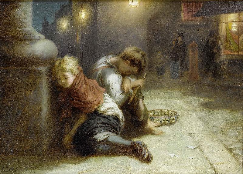 Augustus Saint-Gaudens Fatigued Minstrels France oil painting art